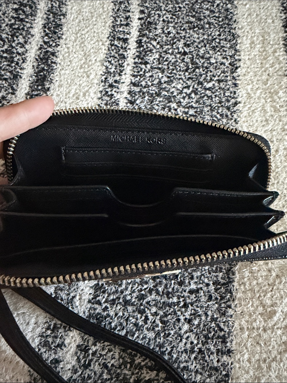 MICHAEL KORS Black Zip Wristlet Wallet - Picture 4 of 7